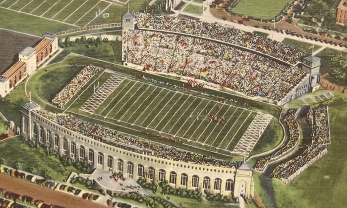 Memorial Stadium postcard
